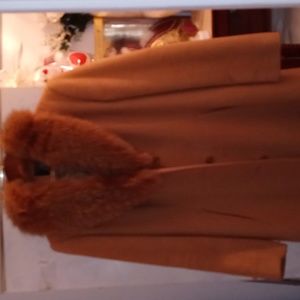 100 % Genuine Fox Wool Trench Full Length Coat